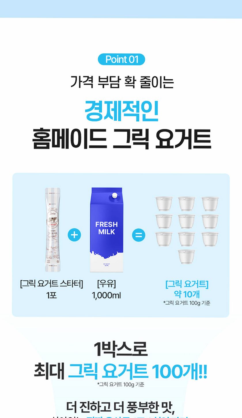 바이퀸 1921살루트 그릭요거트스타터 플러스 1조3천억 유산균 1박스 20g, 3개
